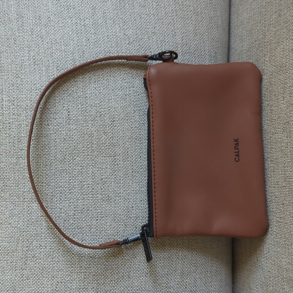 Calpak Handbags - CALPAK Brown Vegan Leather Wristlet